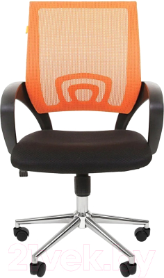 Кресло офисное Chairman 696 хром новый подлокотник (TW оранжевый)