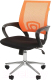 Кресло офисное Chairman 696 хром новый подлокотник (TW оранжевый) - 
