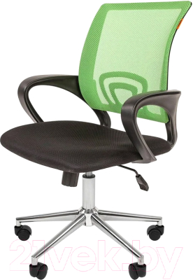Кресло офисное Chairman 696 хром новый подлокотник (TW светло-зеленый)