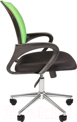 Кресло офисное Chairman 696 хром новый подлокотник (TW светло-зеленый)