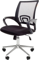 Кресло офисное Chairman 696 Chrome новый подлокотник (черный) - 