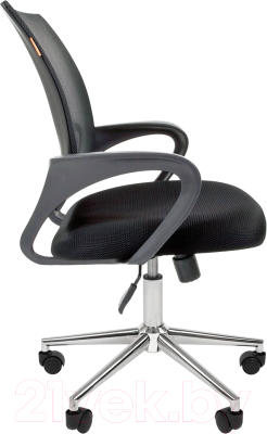 Кресло офисное Chairman 696 Chrome новый подлокотник (черный)