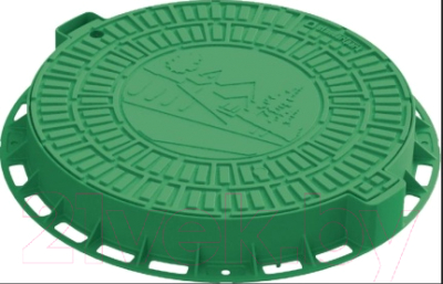 Люк канализационный Стандартпарк Д пластиковый (800x100, зеленый)