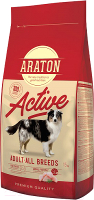 Сухой корм для собак Araton Adult Active / ART45634 (15кг)