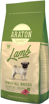 Сухой корм для собак Araton Junior Lamb / ART45638 (15кг)