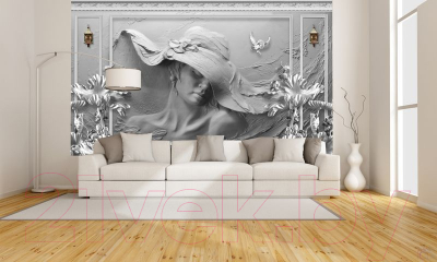 Фотообои листовые Citydecor Барельеф 3D (300x150)