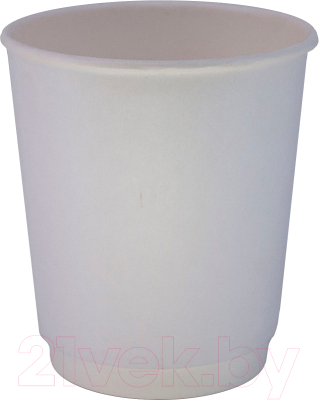 Набор бумажных стаканов Gecko Двухслойный 250мл  (15шт, белый)