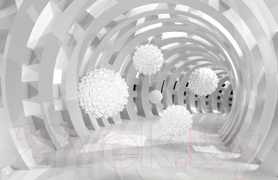 Фотообои листовые Citydecor Тоннель Шары 3D (400x260)