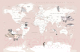 Фотообои листовые Citydecor Карта мира на русском 8 (400x260) - 