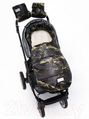Конверт детский Amarobaby Snowy Baby Мрамор / AMARO-6102-MR (черный)