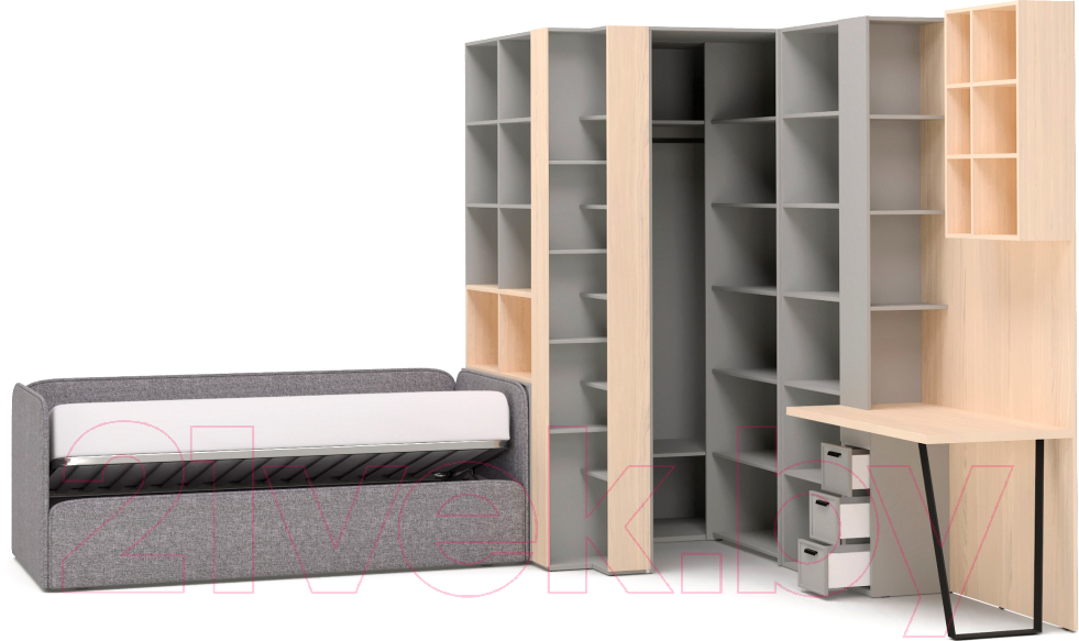 Комплект мебели для спальни Шатура Rimini серый/туя FC Композиция №10 / 488242