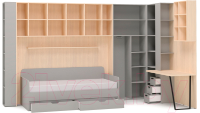 Комплект мебели для спальни Шатура Rimini серый/туя FC Композиция №11 / 488243