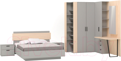 Комплект мебели для спальни Шатура Rimini серый/туя FC Композиция №09 / 488241