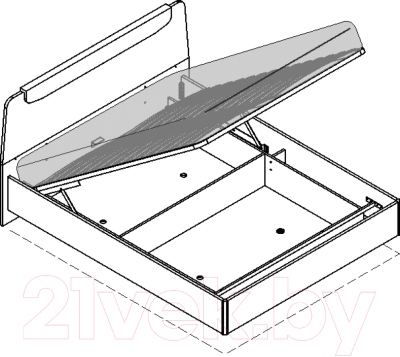 Изображение товара Двуспальная кровать Шатура Soho белая AR6-01.DR с ПМ / 488073