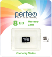 Карта памяти Perfeo MicroSDHC 8GB (Class 10) / PF8GMCSH10ES - 