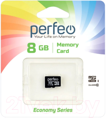 Карта памяти Perfeo MicroSDHC 8GB (Class 10) / PF8GMCSH10ES