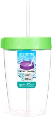 Многоразовый стакан Sistema 760 (зеленый)