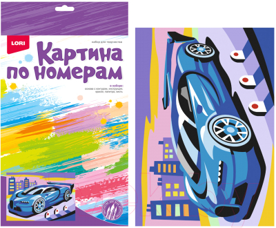 Изображение товара Картина по номерам Lori Бугатти / Ркн-071