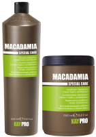 Набор косметики для волос Kaypro Special Care Macadamia Шампунь+Кондиционер (1л) - 