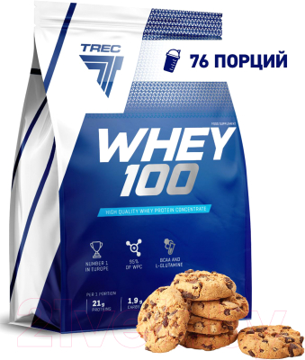 Протеин Trec Nutrition Whey 100 (2275 грамм, печенье)