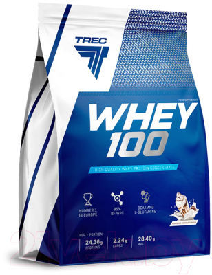 Протеин Trec Nutrition Whey 100 (2275 грамм, шоколад-кокос)