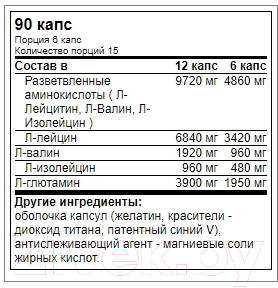 Аминокислоты BCAA Trec Nutrition G-force (90 капсул)