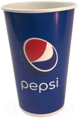 Набор бумажных стаканов Gecko Однослойный Pepsi 400мл (100шт)