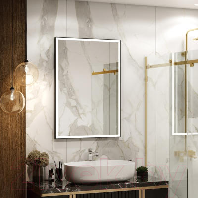 Купить Зеркало Континент Frame Black Led 70x100 в Борисове