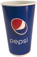 Набор бумажных стаканов Gecko Однослойный Pepsi 550мл (50шт, белый) - 