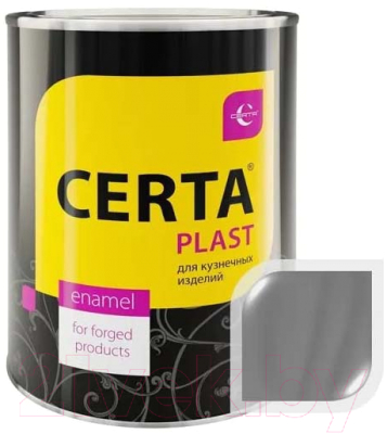 Эмаль Certa Plast (800г, полуглянцевый серый)