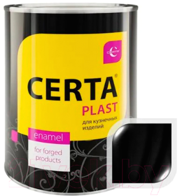 Эмаль Certa Plast (800г, полуглянцевый черный)