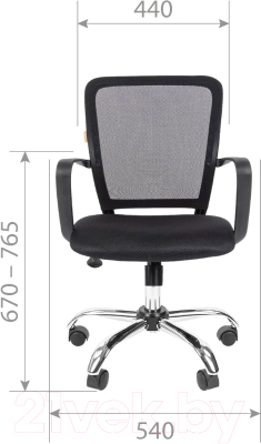 Кресло офисное Chairman 698 хром новый подлокотник (TW-04, серый)