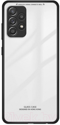 Чехол-накладка Case Glassy для Galaxy A32 5G (белый)
