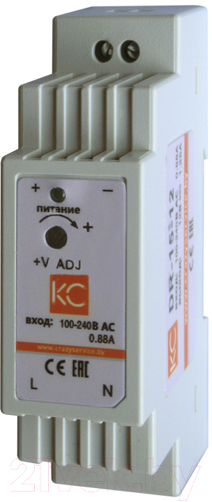 Блок питания на DIN-рейку КС DR-15W-12V / dr-15-12