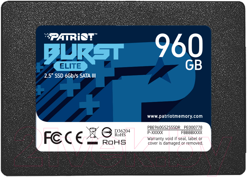 SSD диск Patriot Burst 960GB (PBE960GS25SSDR)