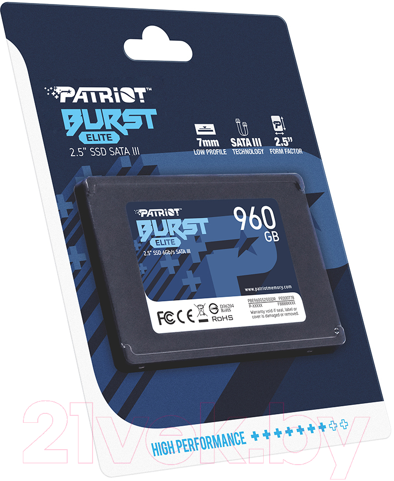 SSD диск Patriot Burst 960GB (PBE960GS25SSDR)