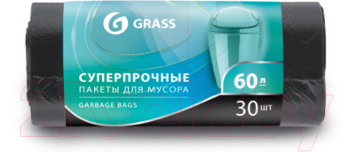 Пакеты для мусора Grass 60л / PP-0021 (30шт)