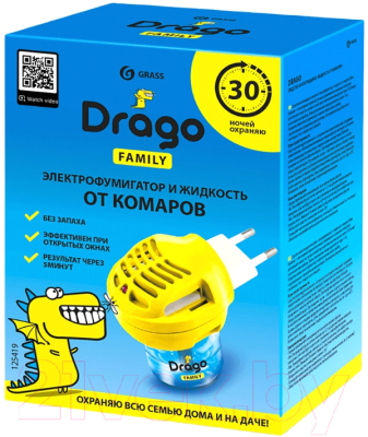 Изображение товара Электрофумигатор Grass Drago + жидкость от комаров / NS-0002 (30мл)