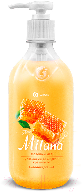 Мыло жидкое Grass Milana молоко и мед / 126100 (500мл)