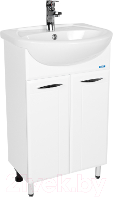 Тумба с умывальником Viant Прага Антик 55 / VPRA55AN-T2ST + 1WH110186
