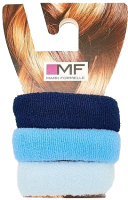 Набор резинок для волос Mark Formelle 807K-1145 (3шт, синий/темно-голубой/синий) - 