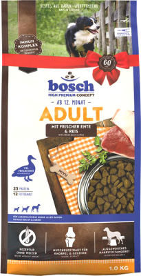 Сухой корм для собак Bosch Petfood Adult Duck&Rice (1кг)