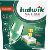 Таблетки для посудомоечных машин Ludwik All In One Grapefruit Doypack (80шт) - 