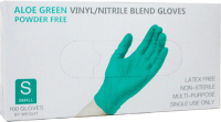 Перчатки одноразовые Wally Plastic (S, 100шт, зеленое алоэ) - 
