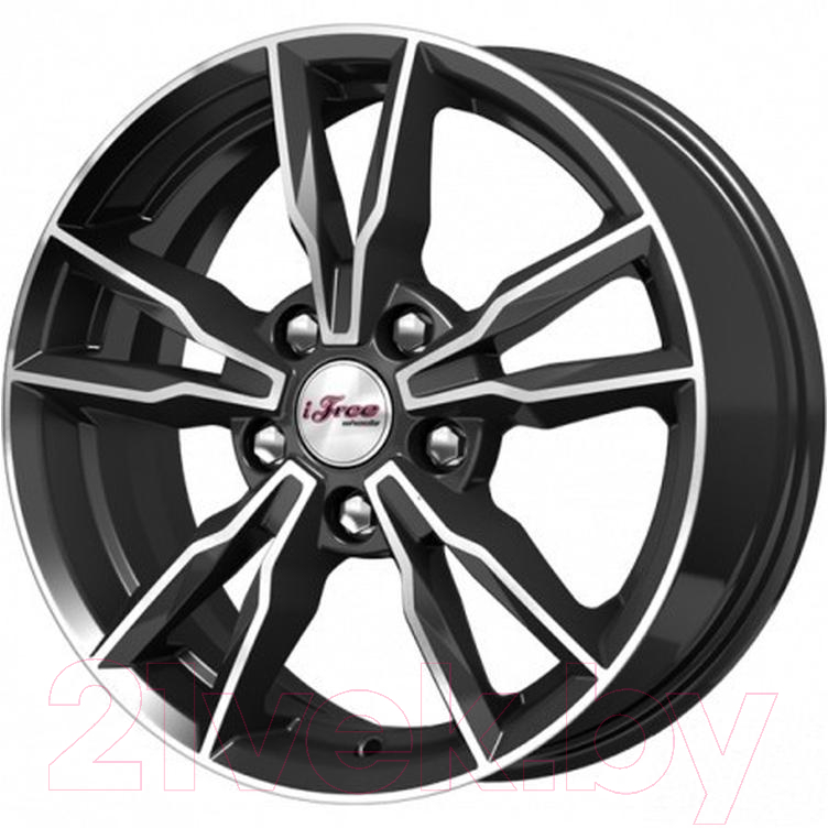 Литой диск iFree Икигай 16x6.5" 5x100мм DIA 67.1мм ET 35мм Блэк джек