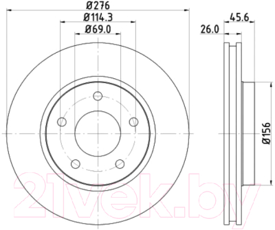 Тормозной диск Nisshinbo ND3029K