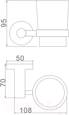 Стакан для зубной щетки и пасты Ledeme L71706B