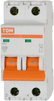 Выключатель автоматический TDM ВА 47-29 2Р 8А (В) 4.5кА / SQ0206-0023 - 