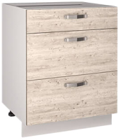 Шкаф-стол кухонный Anrex Alesia 3S/60-F1 (серый/сосна винтаж) - 