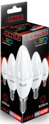 Изображение товара Лампа Ultra LED-С37-8.5W-E14-3000K